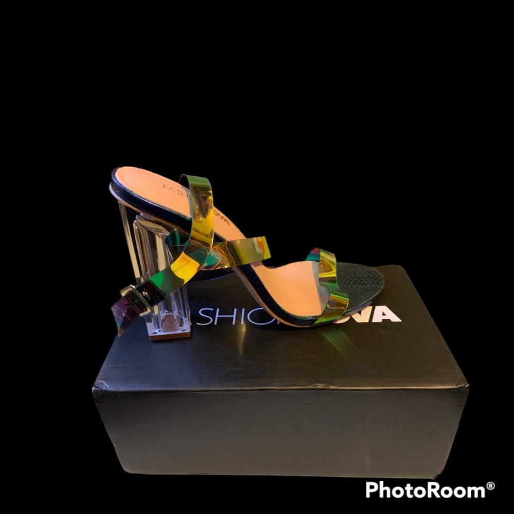 Fashion Nova mermaid glass heels